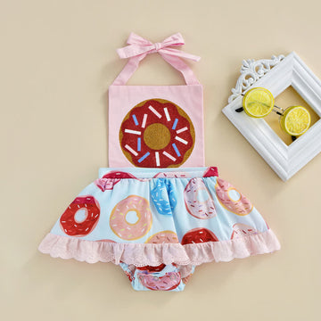 Baby Donut Newborn Skirted Bodysuit