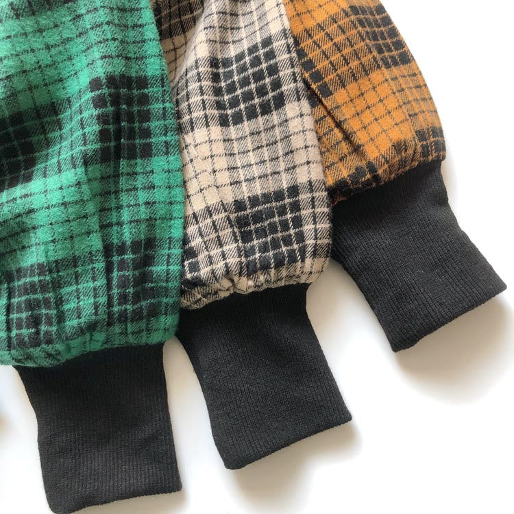 Toddler Boy Pocket Plaid Lapels Shirt