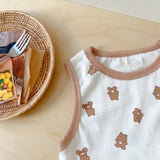 Toddler Bunny Bear Sleeveless Pajamas Set