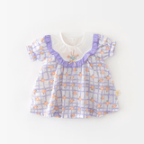 Baby Toddler Plaid Flower Dress
