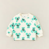 Toddler Bow Teddy Bear Casual Sweatshirt