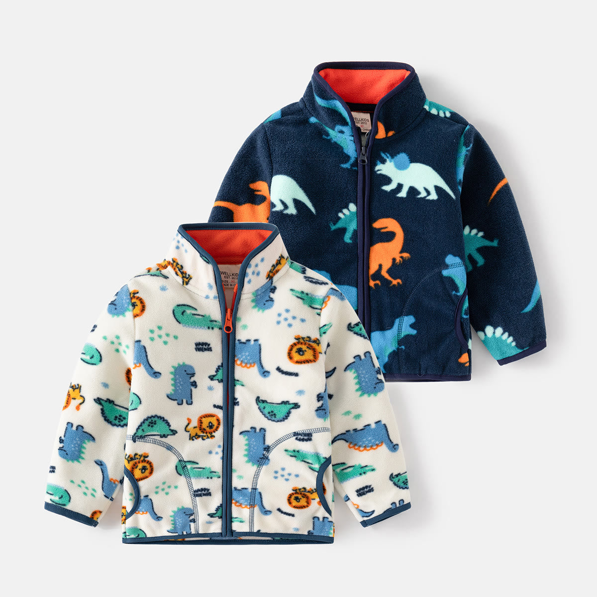 Toddler Animal Dinosaur Fleece Zipper Coat
