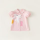 Toddler Girl Bunny Peter Pan Collar Dress