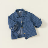Toddler Boy Denim Striped Jacket