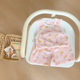 Toddler Bunny Bear Sleeveless Pajamas Set