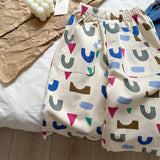 Toddler Colorful Multifarious Pattern Pocket Pants