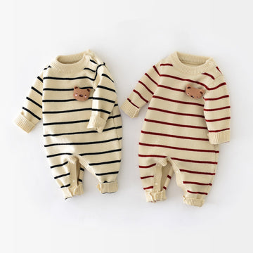 Baby Bear Striped Romper