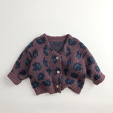 Toddler Leopard Print Knitted Cardigan