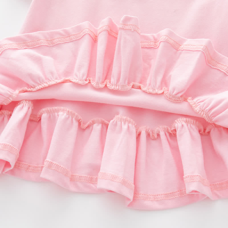 Toddler Girl Rainbow Polo Collar Dress