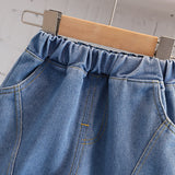 Toddler Smiley Sweatshirt and Denim Pants Set