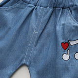 Baby Toddler Striped Astronaut Tee and Shorts Set
