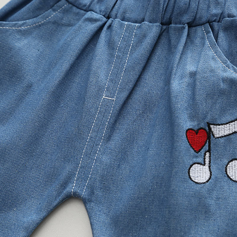 Baby Toddler Striped Astronaut Tee and Shorts Set