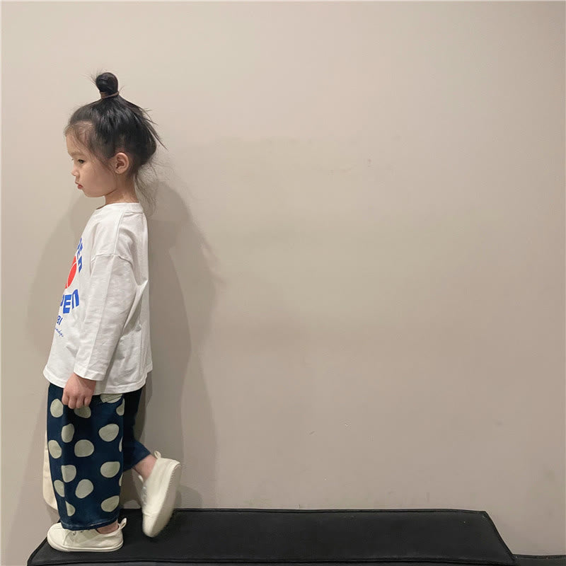 Toddler Dots Denim Pants