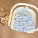 Toddler Bunny Bear Sleeveless Pajamas Set