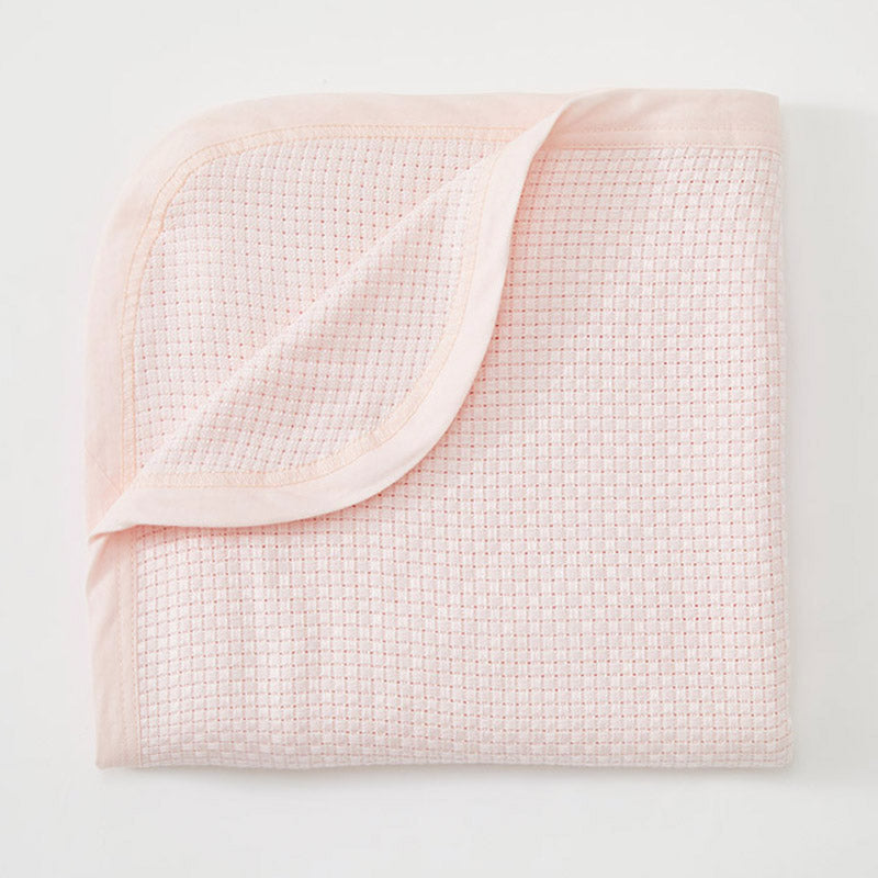Comfy Bamboo Fiber Pink Sleeping Swaddle Blanket