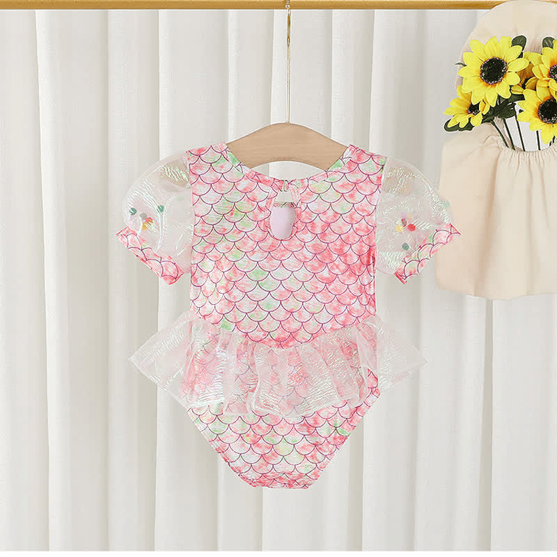 Toddler Girl Fish Scales Swimsuit One Piece