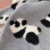 Toddler Lovely Panda Knitted Jacquard Sweater
