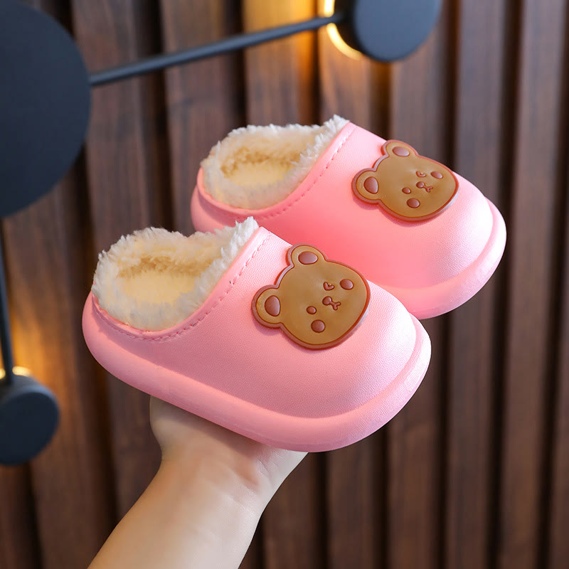 Toddler Bear Fleece Lined Slippers