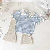 Baby Toddler Hollow Out Lapel Knitted Tee