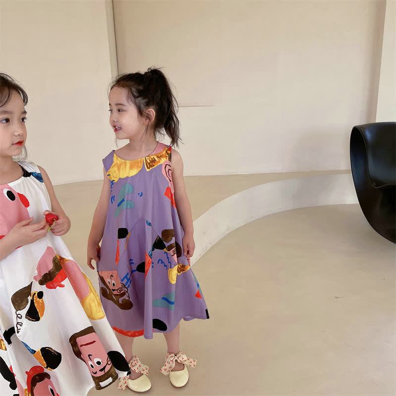 HI Toddler Girl Graffiti A Line Dress