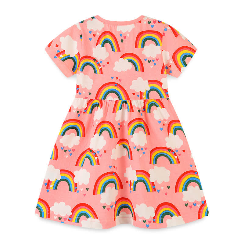 Toddler Rainbow Heart Loose Dress