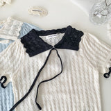 Baby Toddler Hollow Out Lapel Knitted Tee