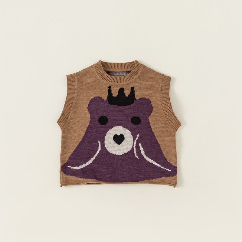 Toddler Girl Bear Sweet Vest Shirt Skirts
