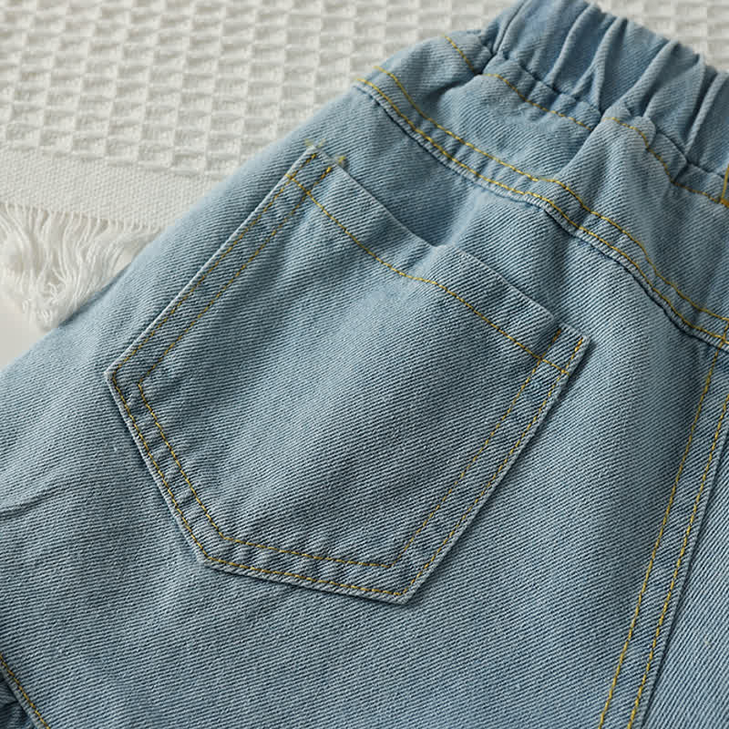 Toddler Girl Dot Camisole and Denim Shorts Set