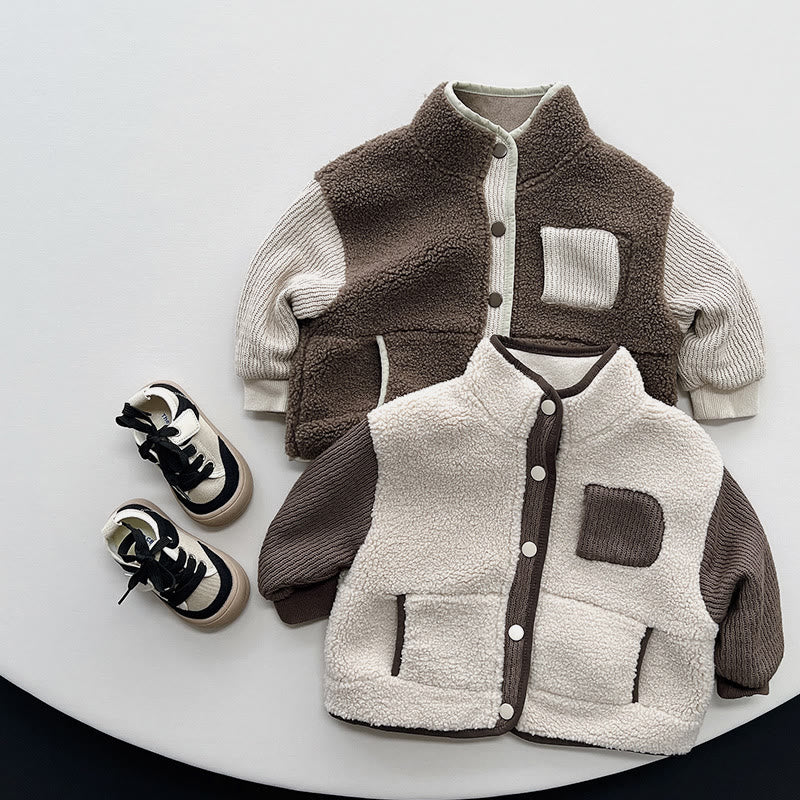 Toddler Earthy Color Fleece Warm Coat
