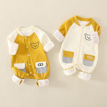Baby Bear Color Block Casual Romper
