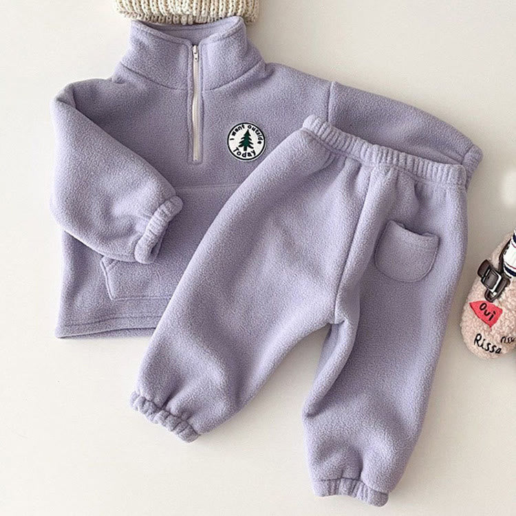 I WANT OUTSIDE TODAY Baby Polar Fleece Pullover & Pants Set