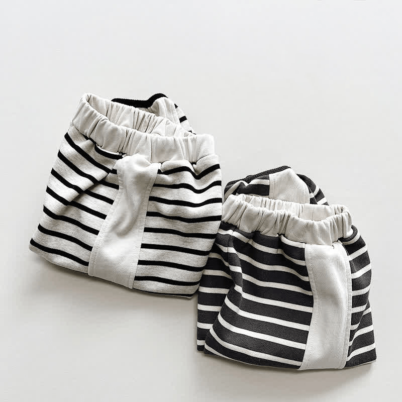 Toddler Boy Striped Panel Pants
