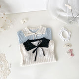 Baby Toddler Hollow Out Lapel Knitted Tee
