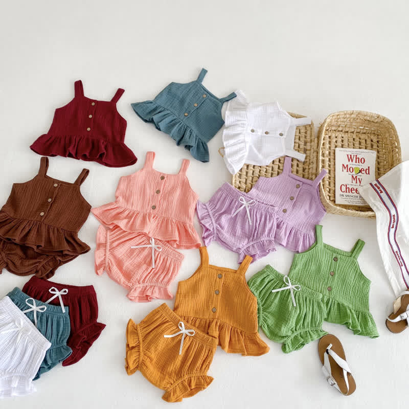 Baby Linen Camisole and Shorts Set