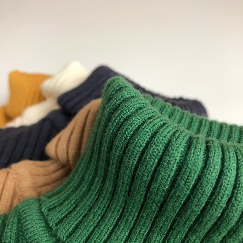 Toddler Boy Solid Color Turtleneck Sweater