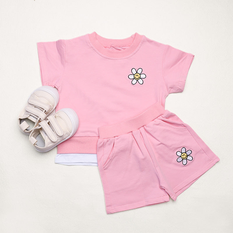 Baby Sport Flower T-Shirt and Shorts Set