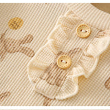 Toddler Girl Bear Lace Trim Shirt and Pants Set