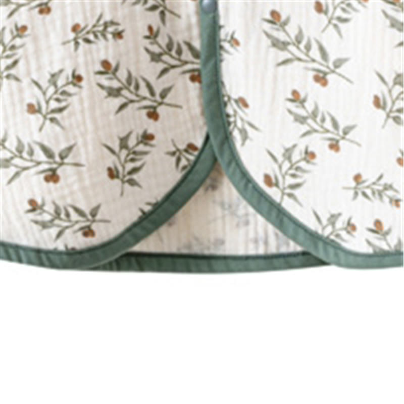 Toddler Green Leaves 3D Ears Hooded Cloak
