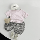 Toddler Solid Color Crew Neck Casual Tee