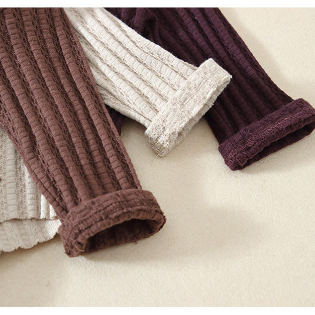 Toddler Ribbed Solid Color Ripped Sweatshirt