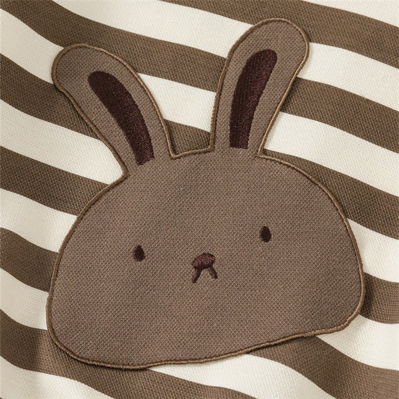 Toddler Striped Rabbit Sweatshirt