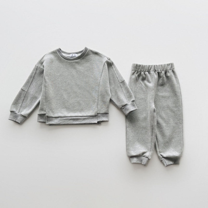 Toddler Casual Solid Color Sweatsuit 2 Pieces Set