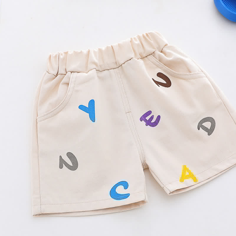 Baby Toddler Rainbow Striped Tee and Shorts Set