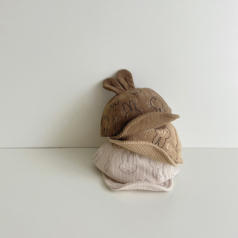 Baby Lovely Cartoon Bunny 3D Ears Peaked Cap
