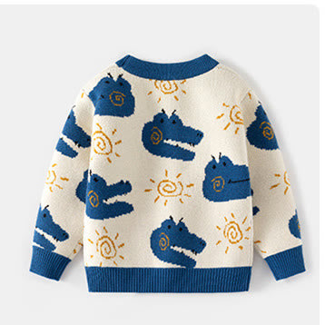 Toddler Boy Crocodile Knitted Sun Sweater