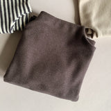 Toddler High Collar Solid Color Warm T-shirt