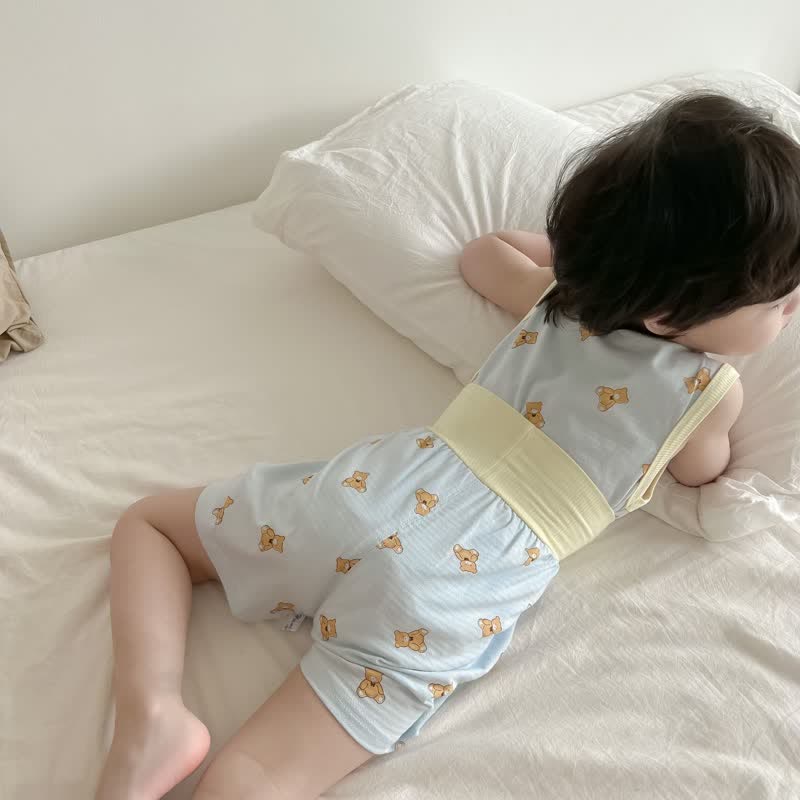 Toddler Bunny Bear Sleeveless Pajamas Set