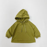Toddler Casual Pocket Solid Color Hoodie