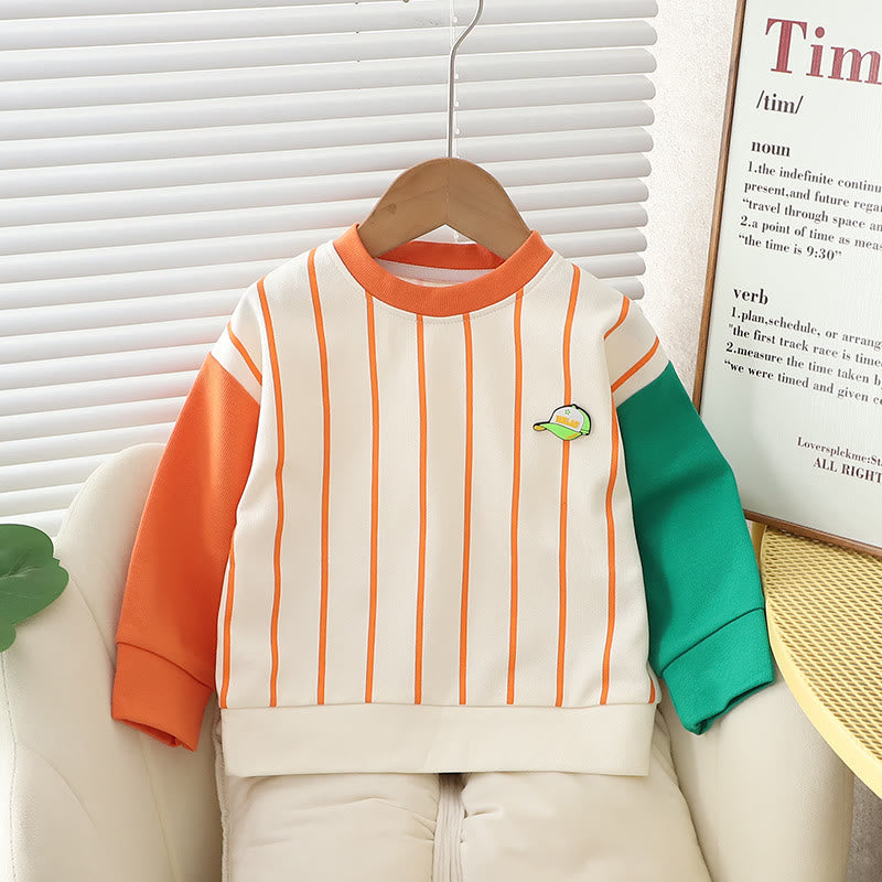 Toddler Hat Striped Sweatshirt