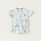 Toddler Plaid Graffiti Pajamas Set